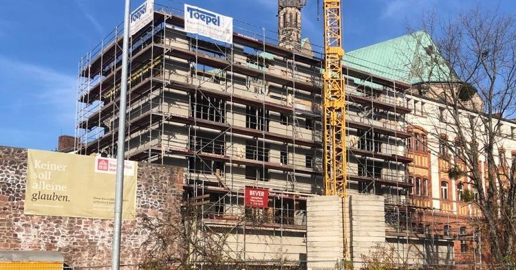 Beim Klosterneubau in Magdeburg geht es ins Obergeschoss