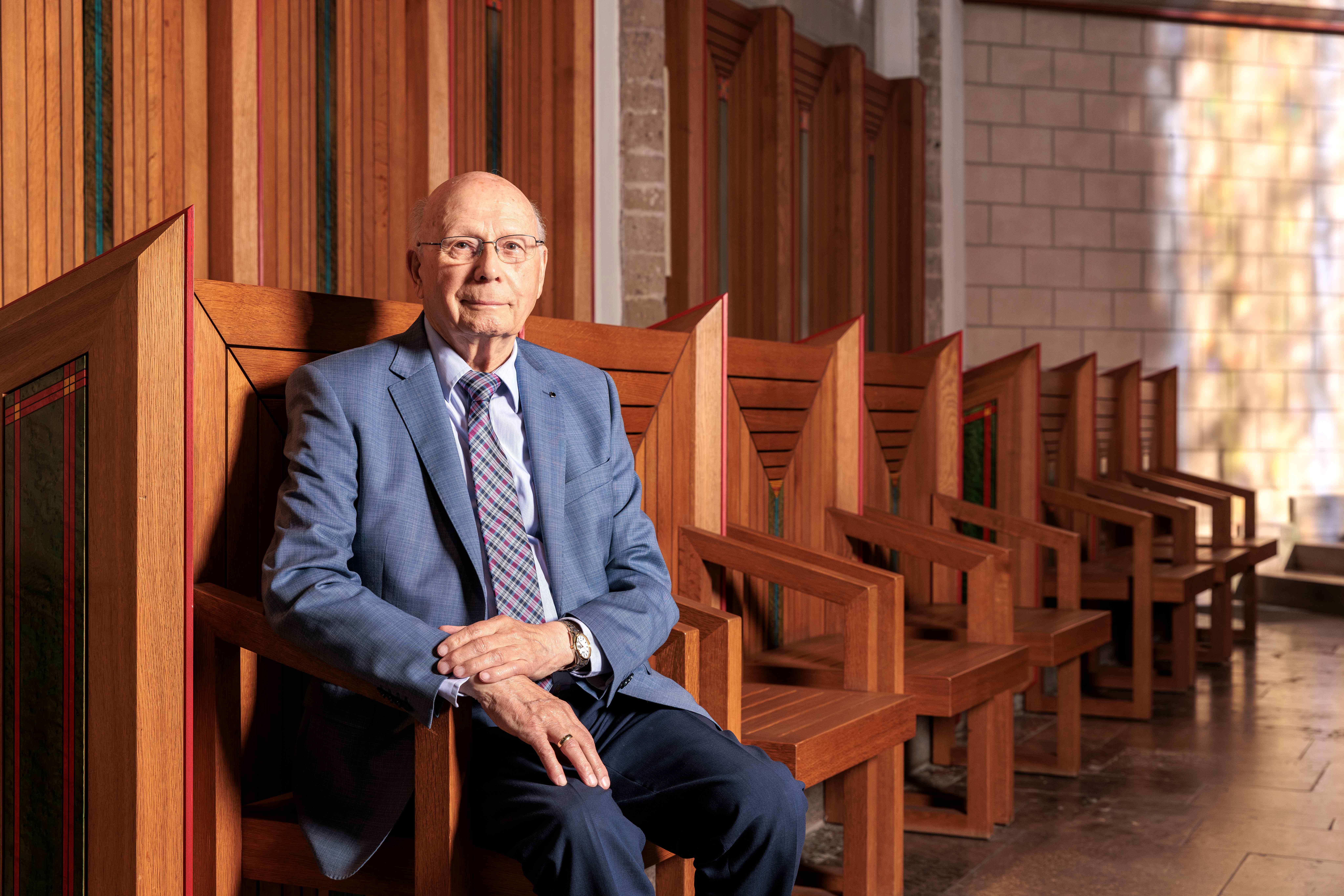 Klaus Klein machte sich als Mitglied des Kirchenvorstandes für den Neubau stark. Foto: Daniel Elke / Abtei Hamborn